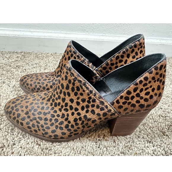 Gianni Bini Drive In Cheetah Animal Print Dyed Calf Hair Heels Walnut Brown 8M - Picture 4 of 11